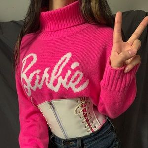 BARBIE Brand hot pink knitted sweater